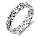 Celtic Knot Engagement Ring Eternity Wedding Band Womens Simulated Diamond 925 Sterling Silver CZ