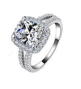3.12c Engagement Ring Wedding Eternity Band Womens Simulated Diamond 925 Sterling Silver CZ