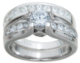 2.5ct Round Cut Wedding Ring Set Engagement Diamond Simulated CZ 925 Sterling Silver Platinum ep