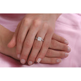 Sarah Princess Cut Engagement Ring Wedding Women's Diamond Simulated 925 Platinum ep