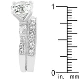 2.63c Round Cut Wedding Ring Set Engagement Diamond Simulated CZ 925 Sterling Silver