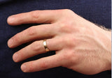 Men's 5mm Stainless Steel 18k Gold Bonded Wedding Band Engagement