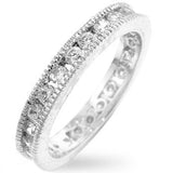 2.23 Engagement Ring Eternity Wedding CZ Band Womens Simulated Diamond 925 Sterling Silver