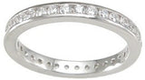 2.32 Engagement Ring Eternity Wedding Band Womens Simulated Diamond 925 SS