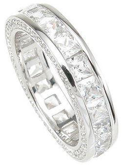 2.75 Princess Cut Engagement Ring Eternity Wedding Band Womens Simulated Diamond
