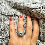 3.58ct Princess Cut Wedding Ring Set Engagement Diamond Simulated 925 Sterling Silver Platinum ep CZ
