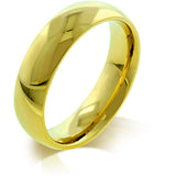 Men's 5mm Stainless Steel 18k Gold Bonded Wedding Band Engagement