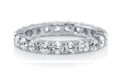 3c Engagement Ring Eternity Wedding Band Womens Simulated Diamond 925 Sterling Silver CZ