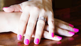 2.55ct Princess Cut Wedding Ring Set Engagement Diamond Simulated 925 Sterling Silver