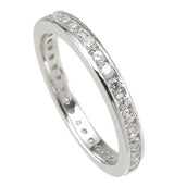 2.32 Engagement Ring Eternity Wedding Band Womens Simulated Diamond 925 SS