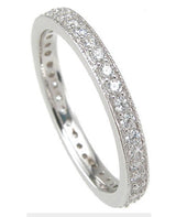 2.54 Engagement Ring Eternity Wedding Band Womens Simulated Diamond 925 Sterling Silver