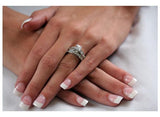 2.78 Princess Cut Wedding Ring Set Engagement Diamond Simulated 925 Sterling Silver Platinum ep